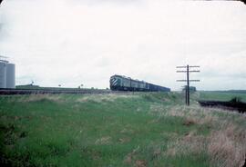 Burlington Northern diesel locomotives Number 768, Number 733, Number 2027, Number 790 at Fridley...