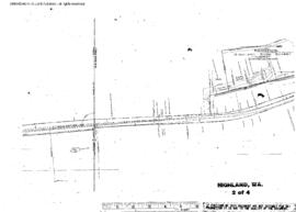 Plat Map of Great Northern Facilities at Highland, Washington, 1914