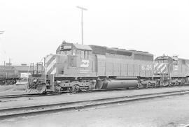 Burlington Northern diesel locomotive 6306 at Auburn, Washington in 1971.