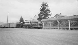 Peninsular Railway Company Steam Locomotive Number 6 at Shelton, Washington, circa 1938.