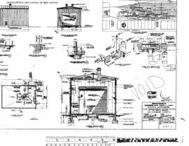 Great Northern Engineering Drawing, Amtrak Sewage Disposal Building at Seattle, Washington, 1977