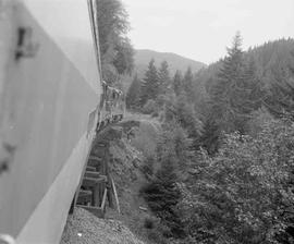 Port of Tillamook Bay Passenger Car Number 55 at Tillamook, Oregon in October, 1988.