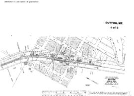 Plat Map of Great Northern Facilities at Dutton, Montana, 1964