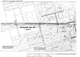Plat Map of Northern Pacific Facilities at Puyallup, Washington, 1916