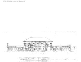 Northern Pacific Engineering Drawing, Depot at Missoula, Montana, 1901