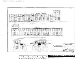 Northern Pacific Engineering Drawing, Yard Office at Yardley, Washington, 1963