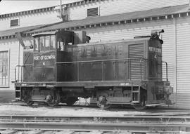 Port of Olympia Diesel Locomotive Number 4 at Olympia, Washington, on February 09, 1964.