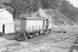 Glacier Sand & Gravel Diesel Locomotive at Steilacoom, Washington in August 1975.