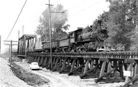 Pacific Coast Railroad freight train at Elliott, Washington in 1951.