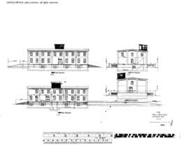 Northern Pacific Engineering Drawing, Store House at Missoula, Montana, 1922
