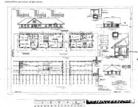 Great Northern Engineering Drawing, Depot at Blaine, Washington, 1908