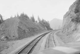 Northern Pacific mainline at Borup, Washington, circa 1970.