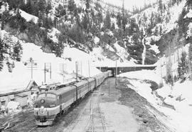 Northern Pacific Vista-Dome North Coast Limited at Martin, Washington, in 1961.