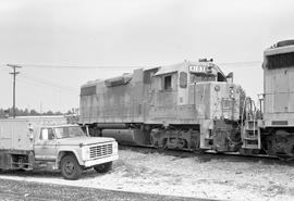 Louisville and Nashville Railroad diesel locomotive 4103 at Nashville, Louisiana on July 25, 1978.