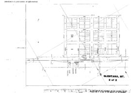 Plat Map of Great Northern Facilities at Glentana, Montana, 1927