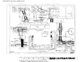 Great Northern Engineering Drawing, Yard Office and Tower at South Klamath, Oregon, 1957