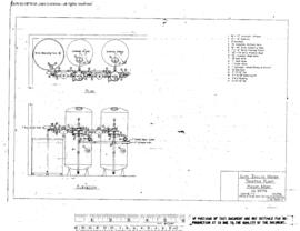 Great Northern Engineering Drawing, Zeolite Water Treating Plant at Havre, Montana, 1958