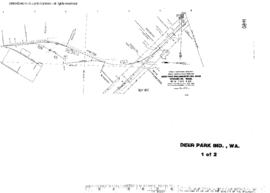 Plat Map of Great Northern Facilities at Deer Park Ind, Washington, 1963
