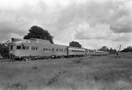 Amtrak diesel locomotives 9758 and 9760 at Roy, Washington on June 27, 1971.