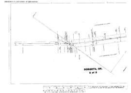 Plat Map of Oregon Electric Railroad Facilities at Roberts, Oregon, 1916