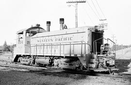 Western Pacific Railroad diesel locomotive 604 at Sacramento, California on August 3, 1973.