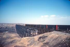 Burlington Northern Eastbound Coal Train in Valley City, North Dakota in 1981