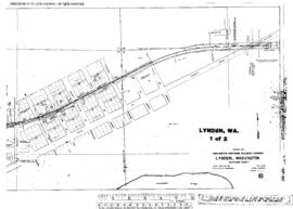 Plat Map of Milwaukee Road Facilities at Lynden, Washington, 1929