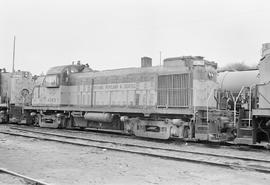 Burlington Northern diesel locomotive 4063 at Vancouver, Washington in 1971.