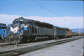 Burlington Northern Diesel Locomotives 9856, 9747, 2061 at Whitefish, Montana, 1970