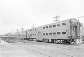 Burlington Northern diesel locomotive 744 at La Grange, Illinois in 1972.