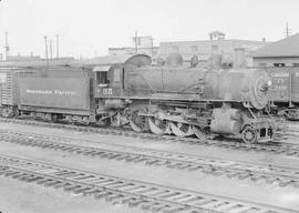 Northern Pacific steam locomotive 35 at Butte, Montana, in 1949.