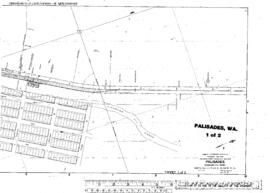 Plat Map of Great Northern Facilities at Palisades, Washington, 1916