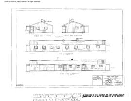 Pacific Coast Railroad Engineering Drawing, Service Building at Seattle, Washington, 1967