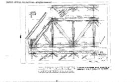 Camas Prairie Railroad Engineering Drawing: Detail Piers/End Truss, Bridge 126 - Clearwater River...