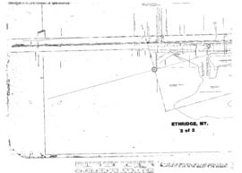 Plat Map of Great Northern Facilities at Ethridge, Montana, 1914