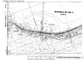 Plat Map of Milwaukee Road Facilities at Missoula, Montana, 1923