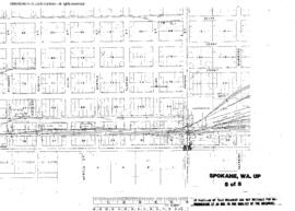 Plat Map of Union Pacific Facilities at Spokane, Washington, undated