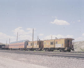 Chicago, Milwaukee, St. Paul & Pacific Railroad Company dome car number 55 at Green River, Wy...