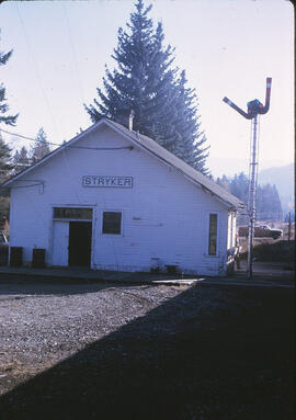 Great Northern Depot at Stryker, Montana, 1970