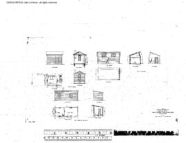 Northern Pacific Engineering Drawing, Lavatory, Office, Store Room and Coal Shed at Lewiston, Ida...