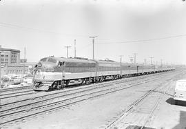 Burlington Northern diesel locomotive 9778 at Spokane, Washington in 1970.