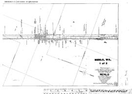 Plat Map of Northern Pacific Facilities at Menlo, Washington, 1916