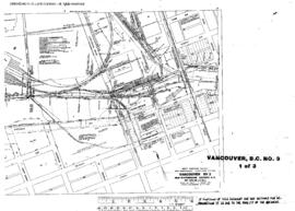 Plat Map of Great Northern Facilities at Vancouver, British Columbia, 1960