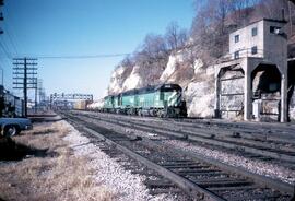 Burlington Northern Diesel Locomotives Number 3028, Number 3002, Number 6051 at Daytons Bluff, Mi...