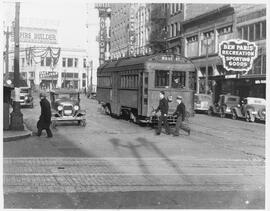 Seattle & Rainier Valley Railway car in Seattle, Washington, 1935