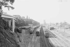 Burlington Northern Half Moon yard at Tacoma, Washington, in 1975.