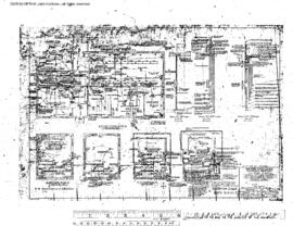 Northern Pacific Engineering Drawing, Yard Office and Tower at Pasco, Washington, 1955
