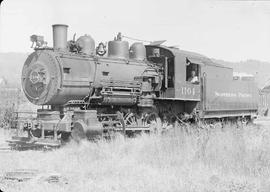 Northern Pacific steam locomotive 1104 at Hoquiam, Washington, in 1945.