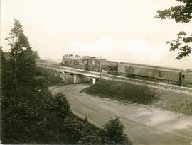 Great Northern Railway steam locomotive 2502 at Golden Gardens, Washington, undated.