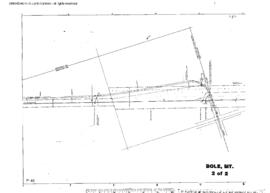 Plat Map of Great Northern Facilities at Bole, Montana, 1915